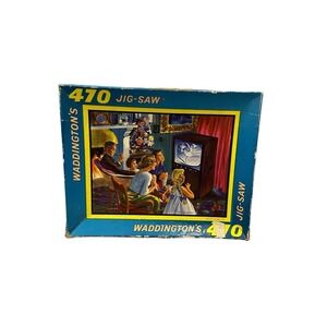 Vintage Waddingtons 470 T.V. Nights Jigsaw Puzzle Untested 60's